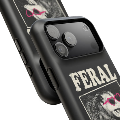 Feral for Fictional Men Phone Case - Black