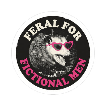 Feral for Fictional Men Sticker | Romance Reader Kiss-Cut Vinyl