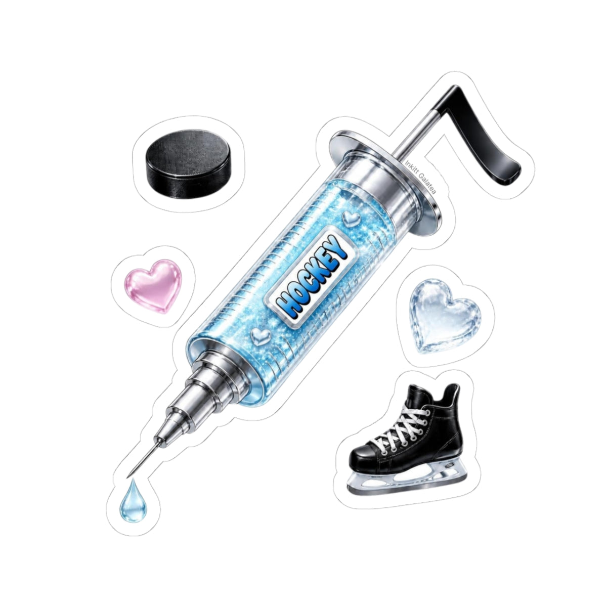 Hockey Romance Syringe | Vinyl Kiss-Cut Sticker