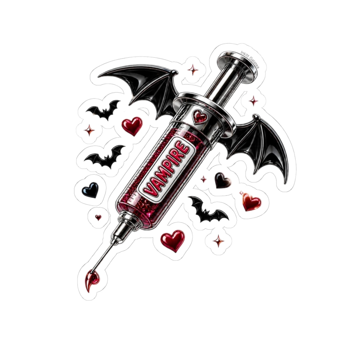 Vampire Romance Syringe | Vinyl Kiss-Cut Sticker