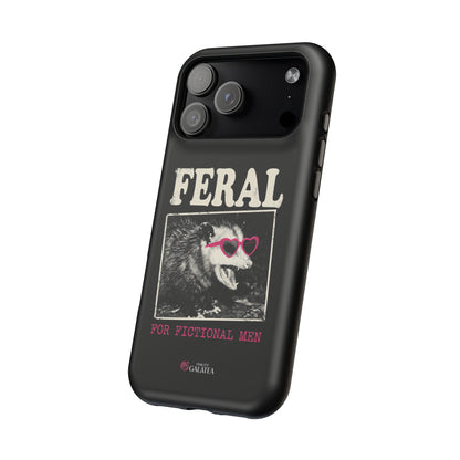 Feral for Fictional Men Phone Case - Black