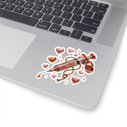 Cowboy Romance Syringe | Vinyl Kiss-Cut Sticker